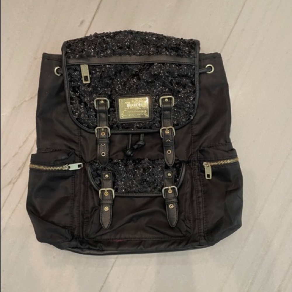 Juicy Couture Black Sequin Backpack